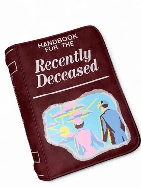 Handbook for the Recently Deceased Burgundy bag